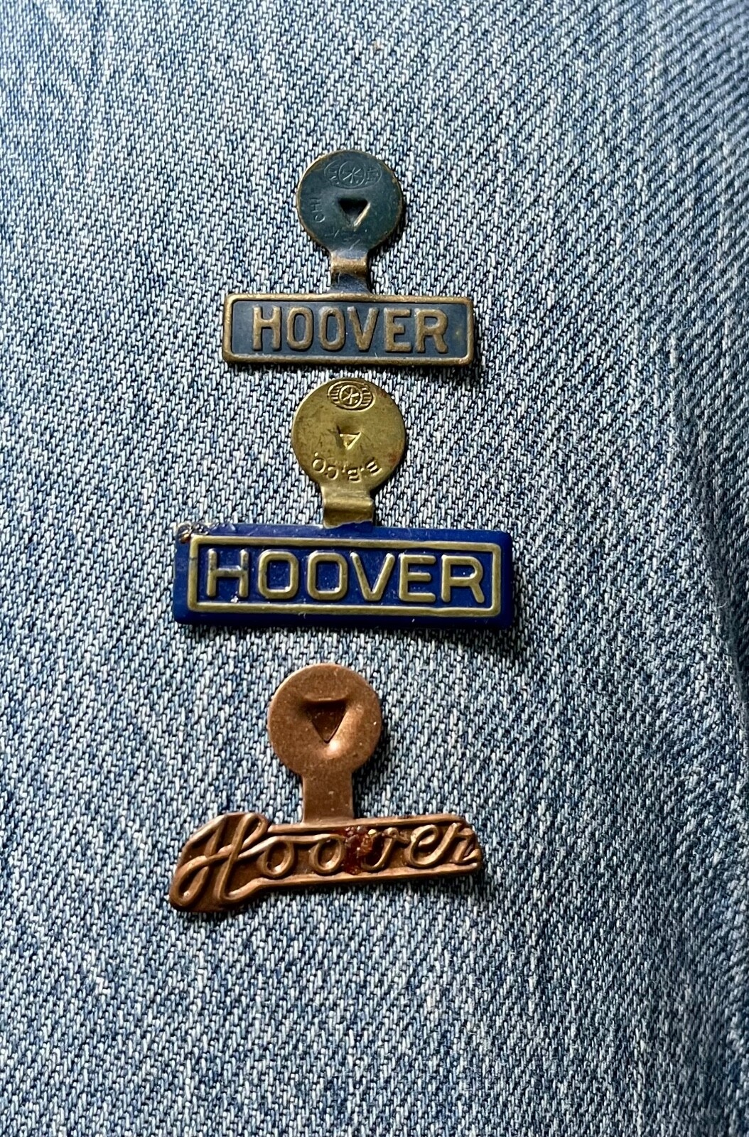 Lot Of 3 Different Herbert Hoover For President Litho Tab Pinbacks