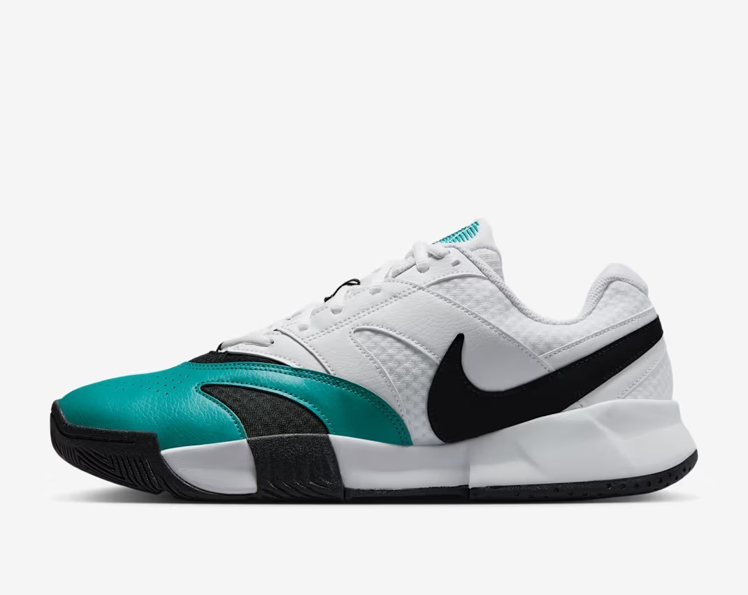 Nike Court Lite 4 Tennis Pickleball Shoes White Green Black Size 10.5 FD6574-104