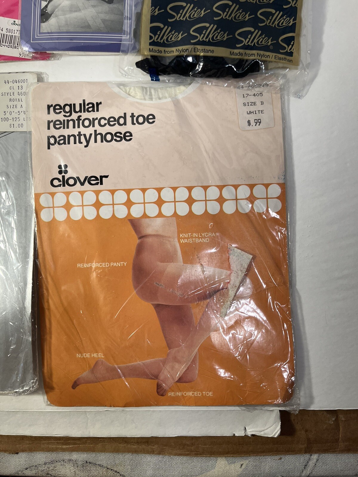 Vintage NOS 7 Pairs Size A B Small Medium Pantyhose Wrangler Silkies Hanes Too