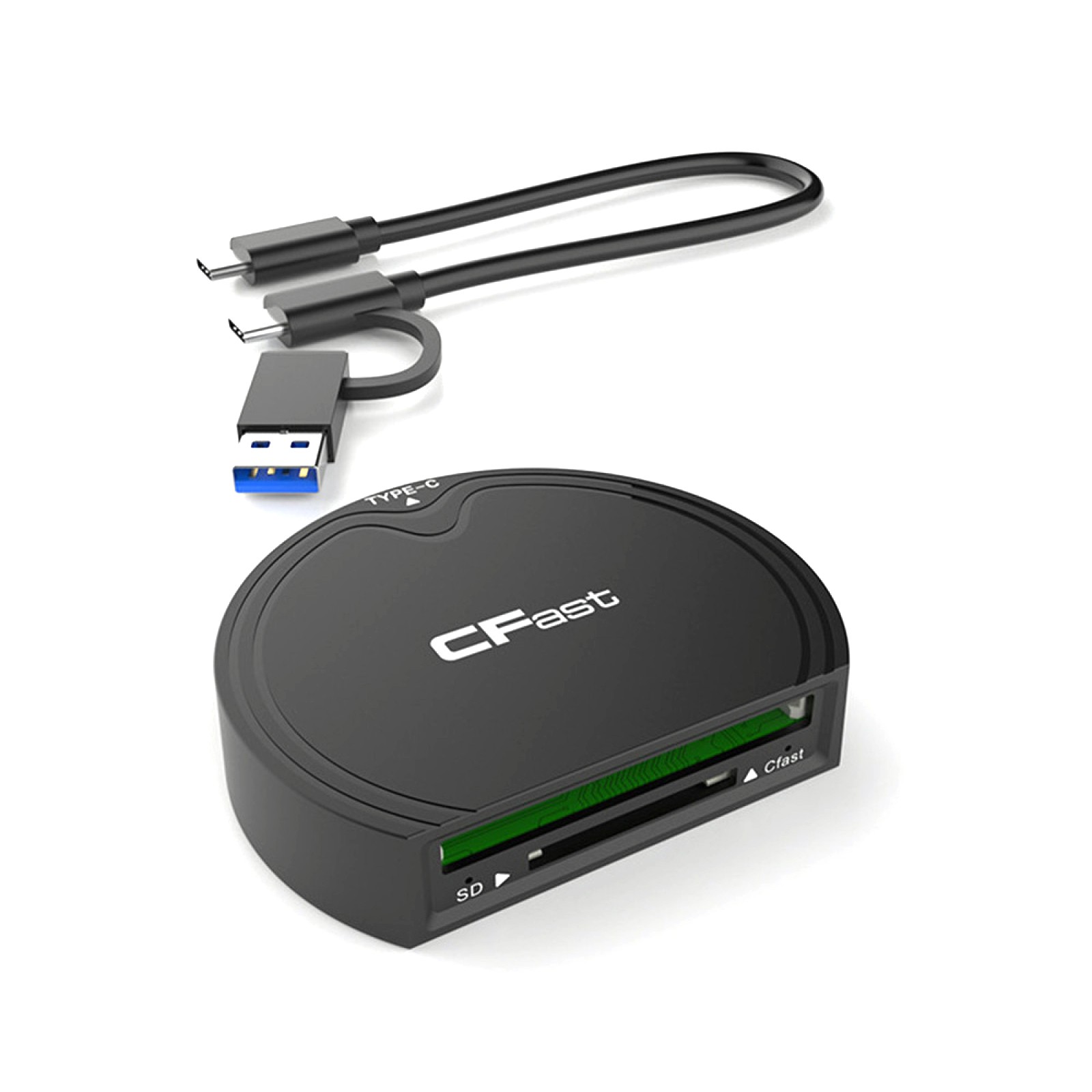 P&P CFast 2.0/SD Memory Card Adapter USB3.2 Gen2 High Speed Card Reader 10Gbps e