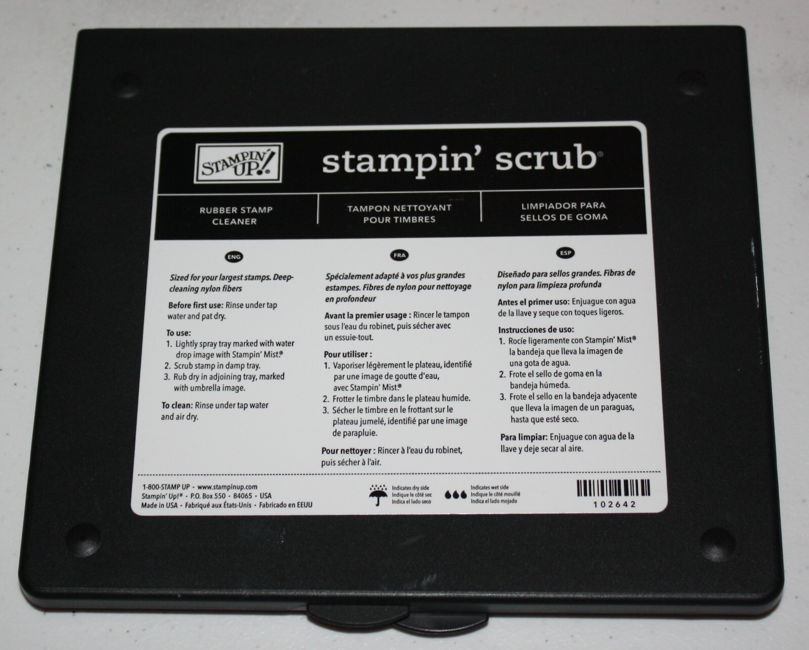 Stampin Up Retired STAMPIN SCRUB Two-Sided Stamp Cleaner Nylon Fiber
