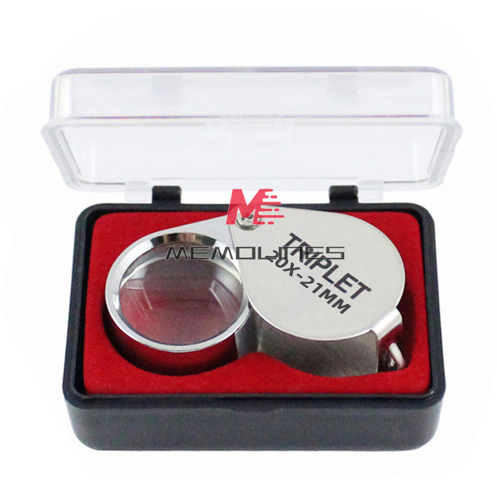 Metal Jewelry Magnifying Glass Folding Loupe Glass Lens magnifier 10X 20X 30X