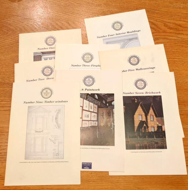 A lot of 8 The Victorian Society (UK) Brief Guide to Care Brochures 1993