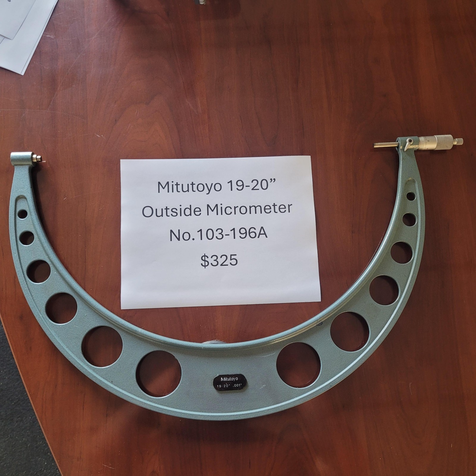 Mitutoyo 19–20" Outside Micrometer