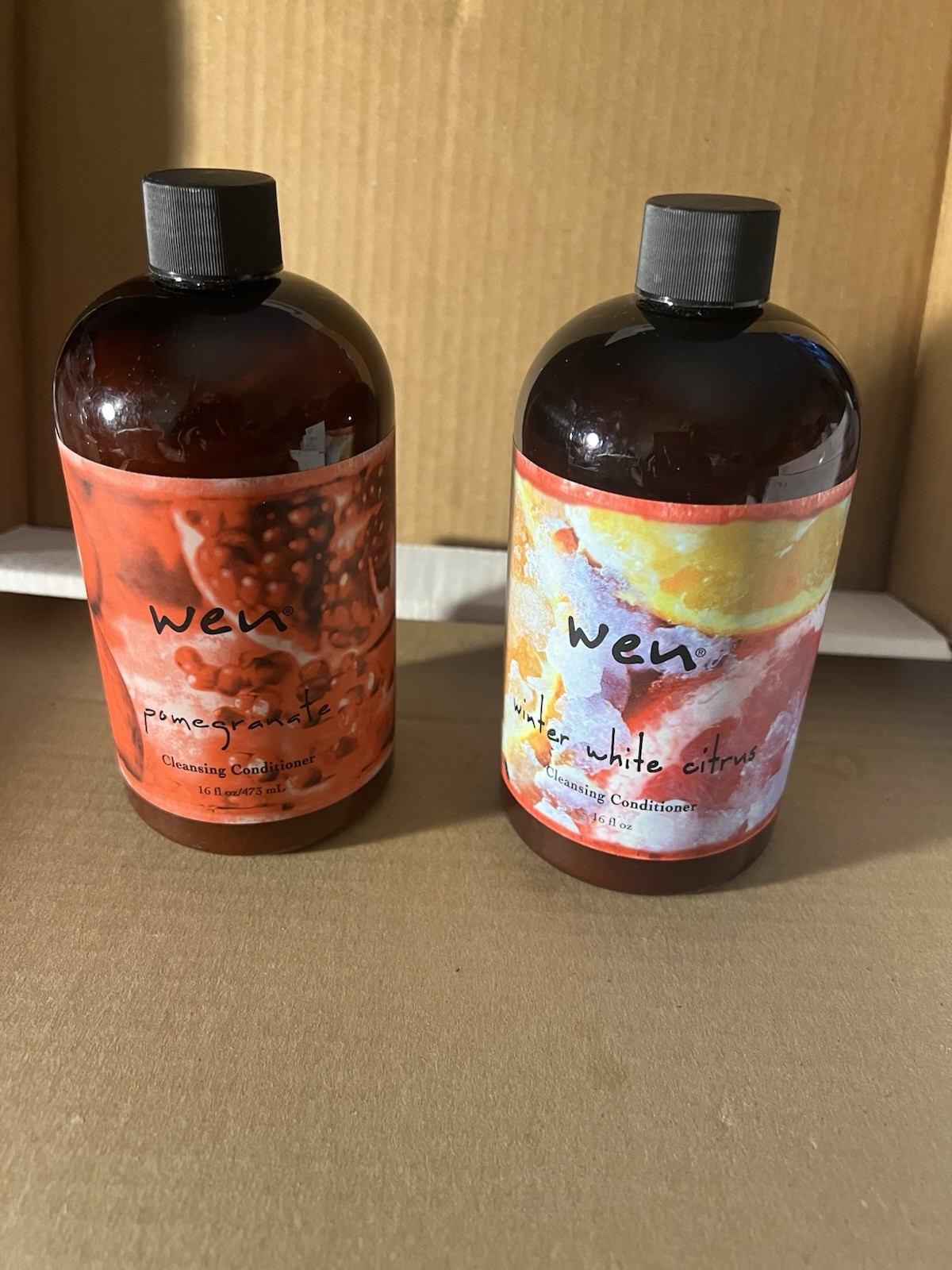 2 NEW Wen 16oz Cleansing Conditioners Winter White Citrus & Pomegranate NO PUMP