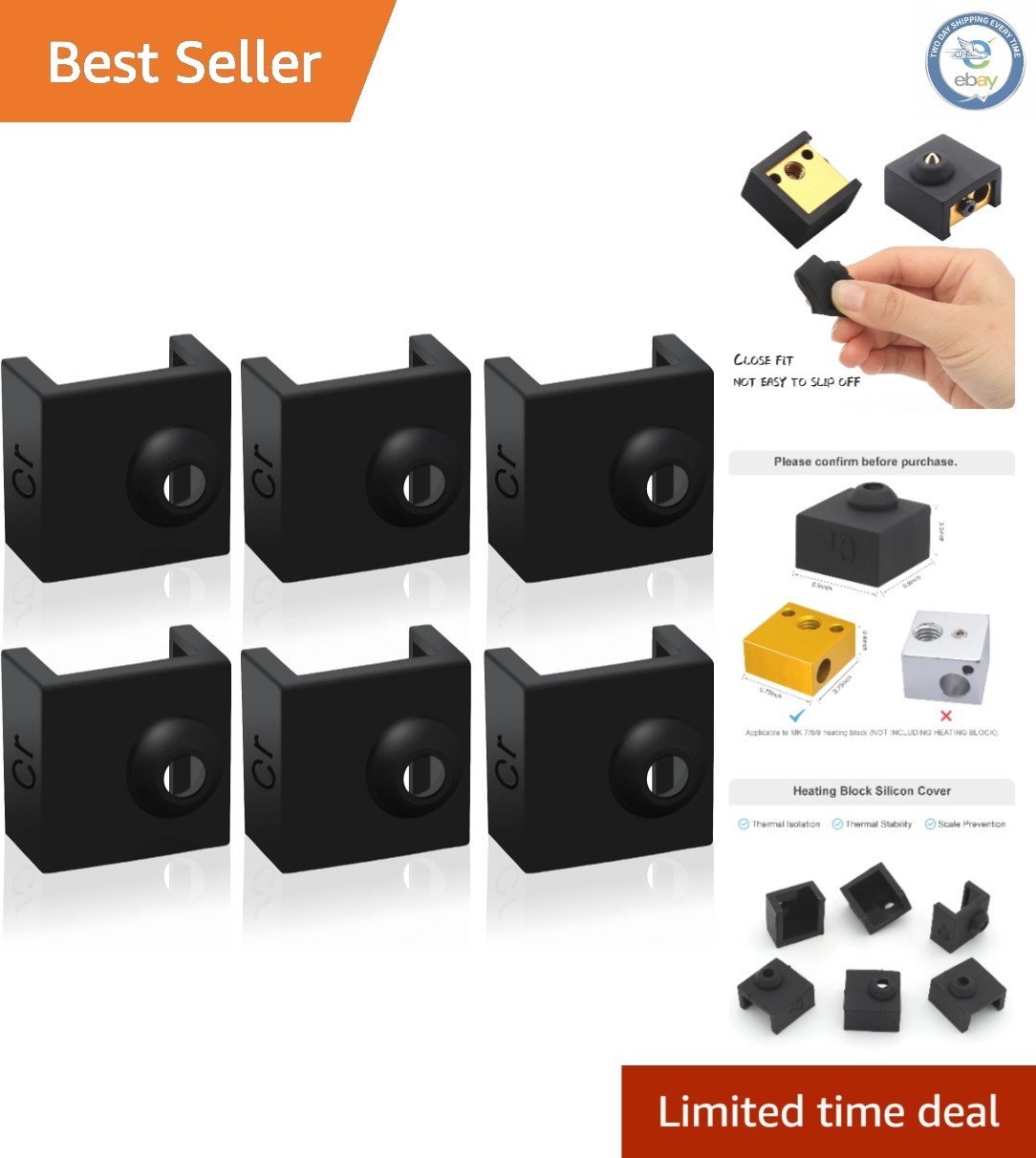 3D Silicone Sock Set - 6 Heat-Resistant Covers for Various Creality Models