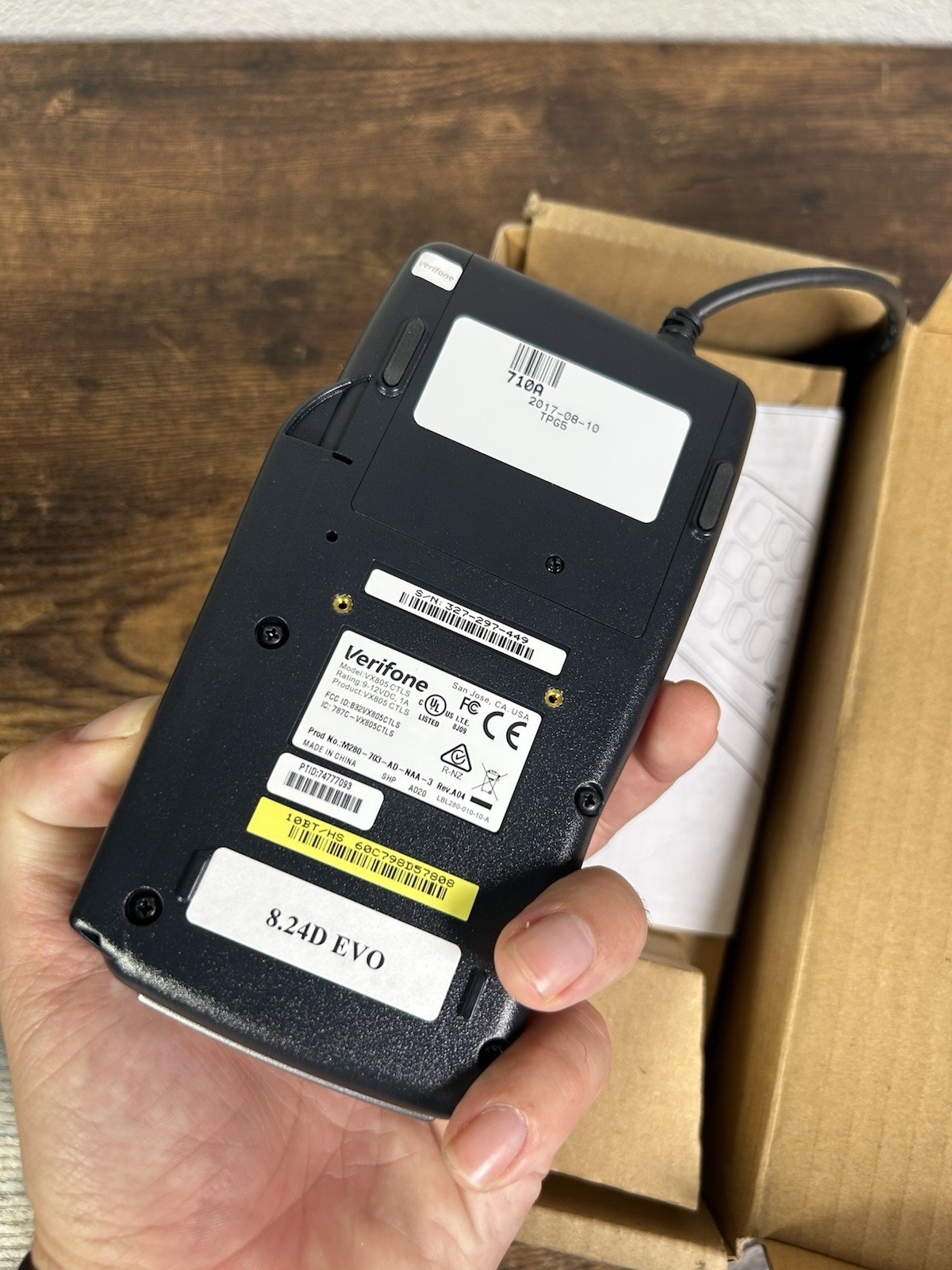 VeriFone VX805 CTLS Pin Pad Tamper Chip/Card Reader -