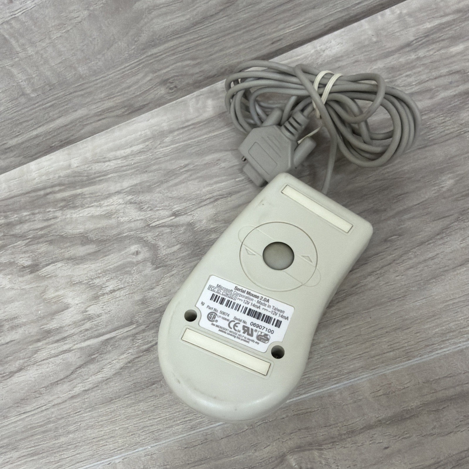 Microsoft Serial 2.0A Mouse Model 50674 Vintage