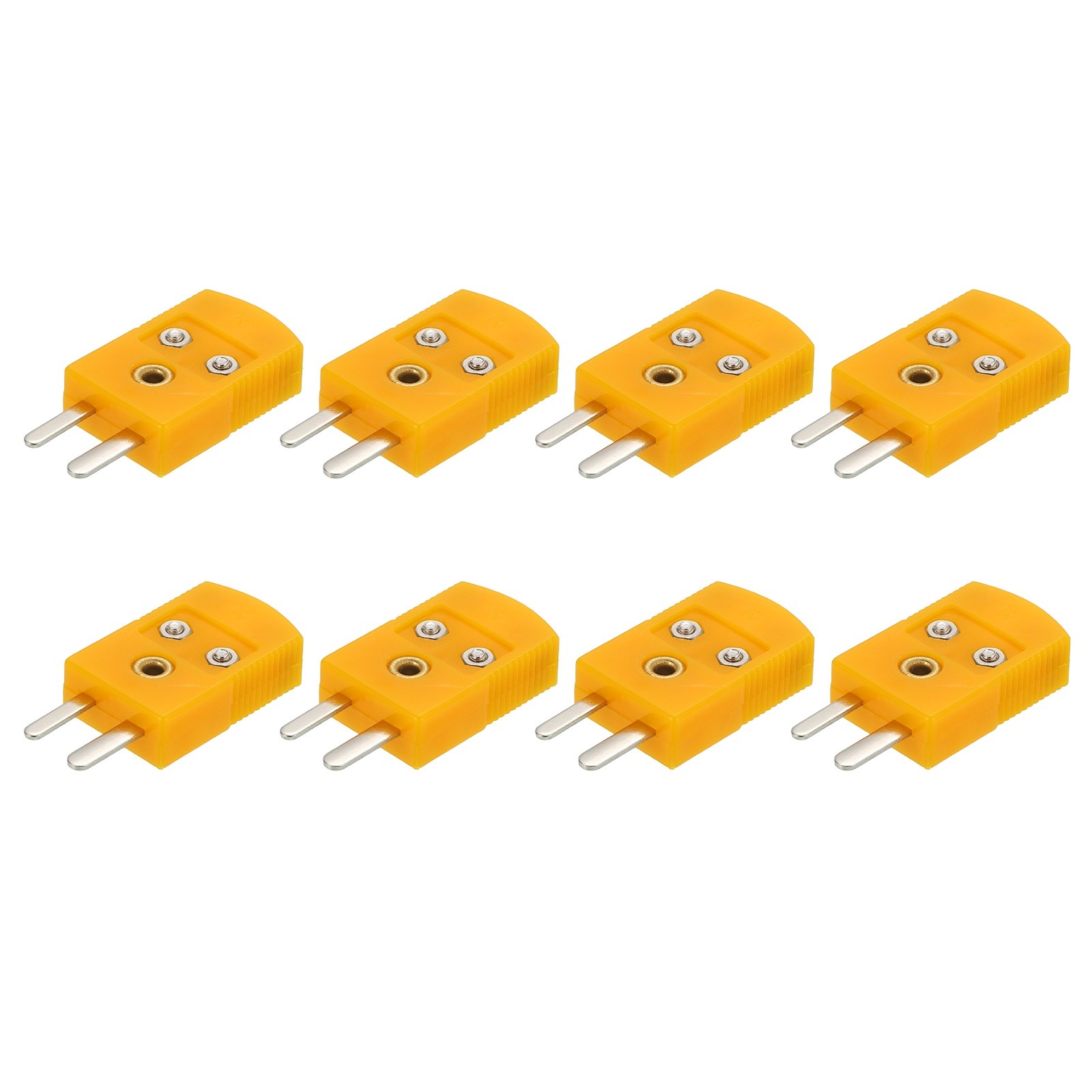 8pcs Mini K Type Thermocouple Wire Connectors Male Plug Adapter 120°C 248°F