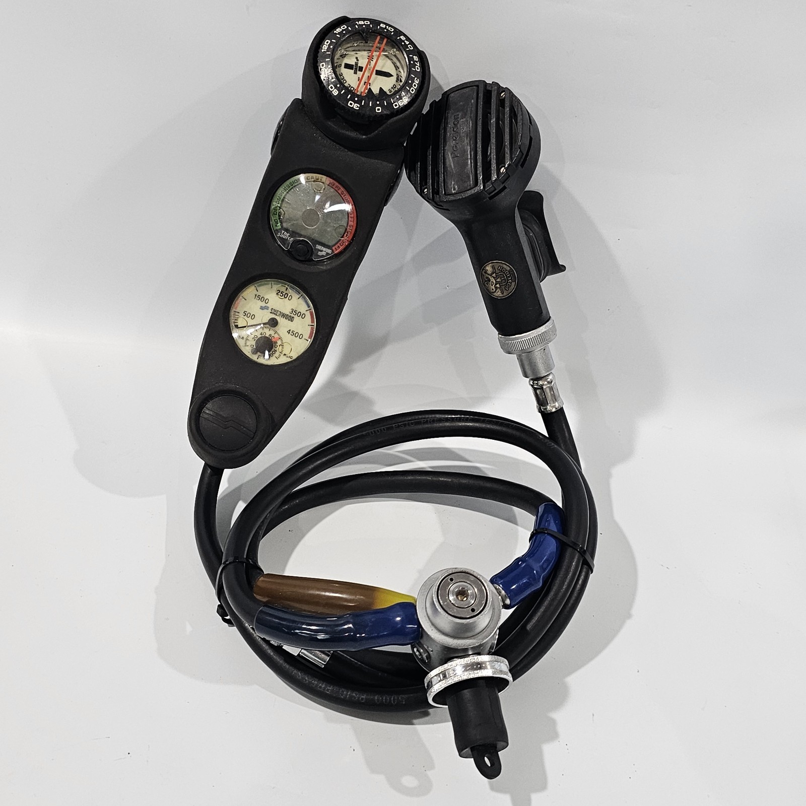 Poseidon JetStream DIN SCUBA Regulator 2 Stage With Sherwood Gauge Pod UNTESTED