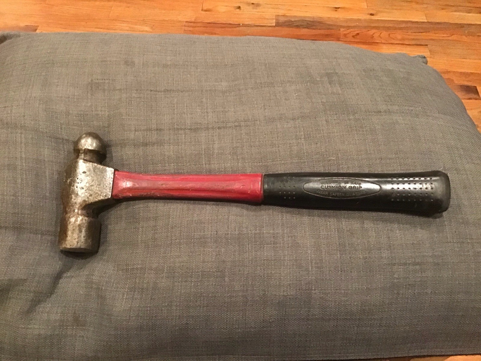 Vintage Plumb Ball Peen Hammer 40 Oz Overall Red Fiberglass USA
