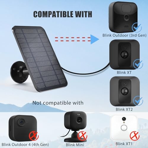Solar Panel for Blink Camera - 3rd Gen / XT/XT2 - Outdoor