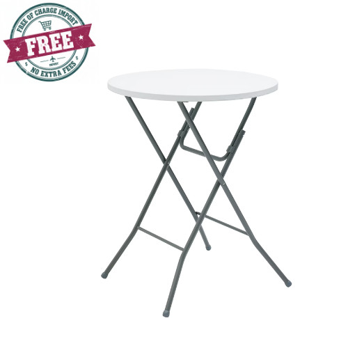 Free Shipping!! Mainstays 31" Round High-Top Cocktail Folding Table, White