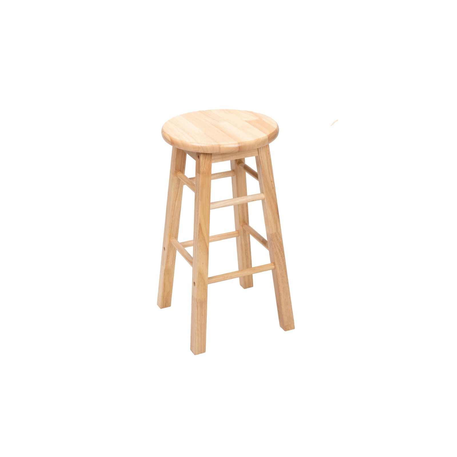 Mainstays Indoor 24 Inch Backless Wooden Counter Stool, 2-Pack, Natural Finish