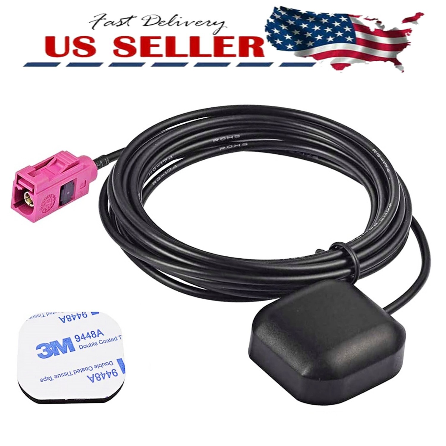 GPS Navigation Antenna Fakra H Pink for Ford F-150 F-250-F-550 Focus Car Radio