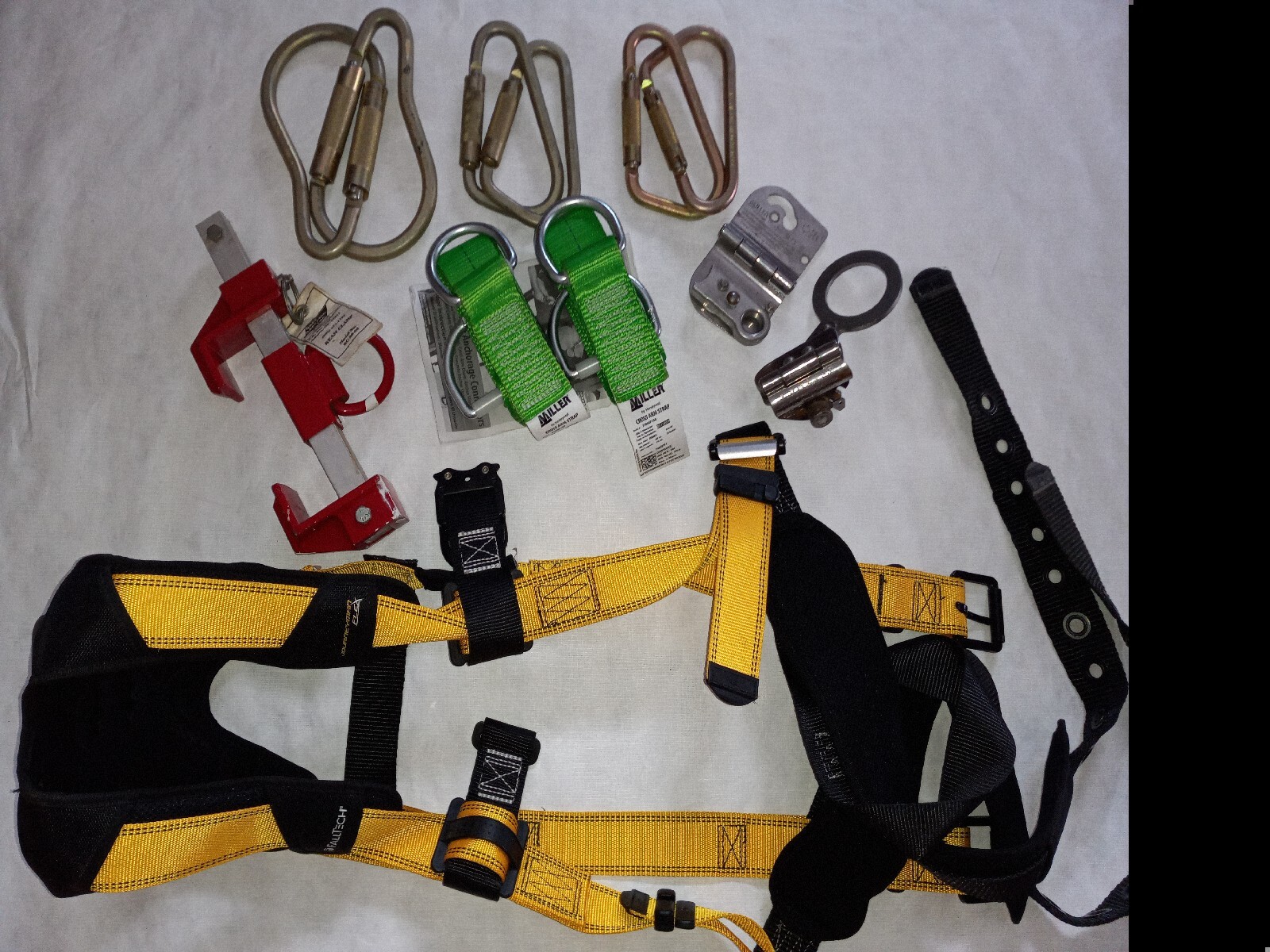 New/VG condition Industrial Safety/climbing Equipment package, 12 pieces in all
