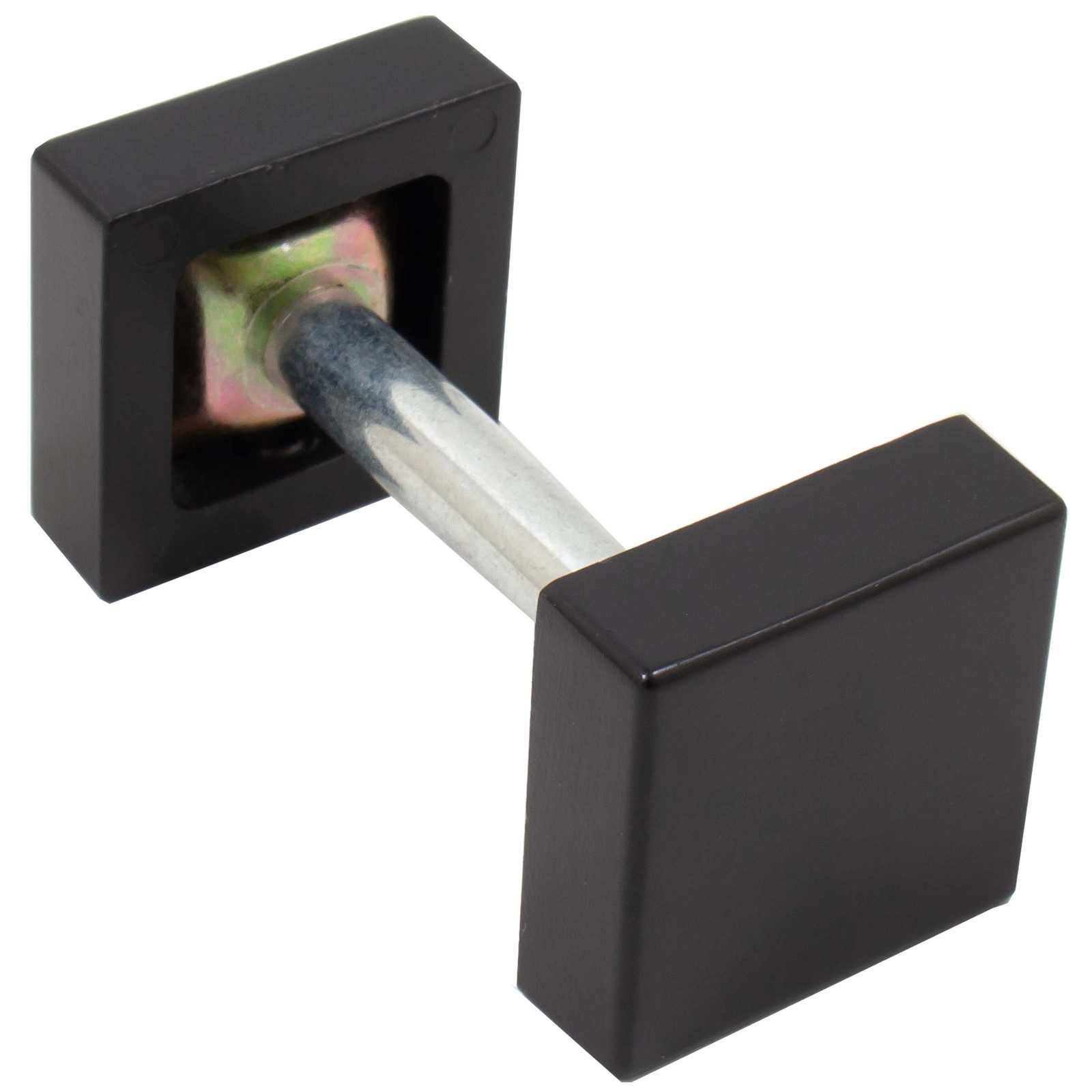 Square Handleset Hole Cover, Fits 1-3/8" to 2-1/4" Thick Doors, Matte Black by S