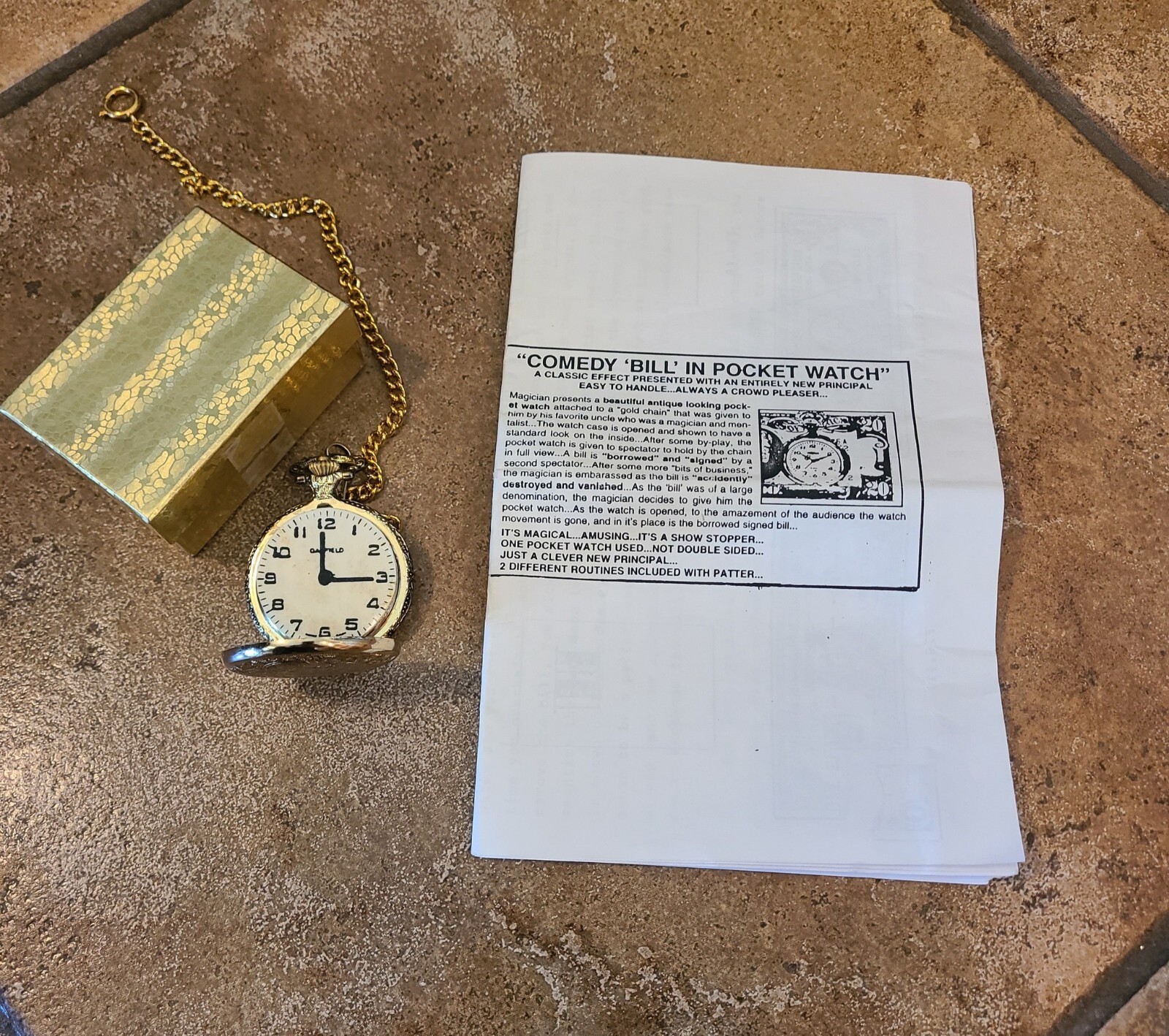 Comedy Bill in Pocket Watch by Mike Bornstein Mentalism Magic Trick Read