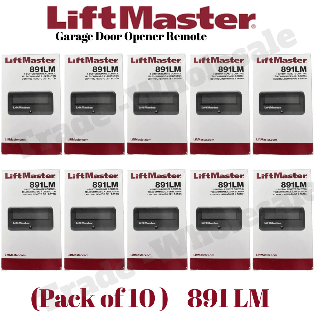 10 Pack 891 LM LiftMaster 1 Button Remote Control Garage Opener Security+2.0