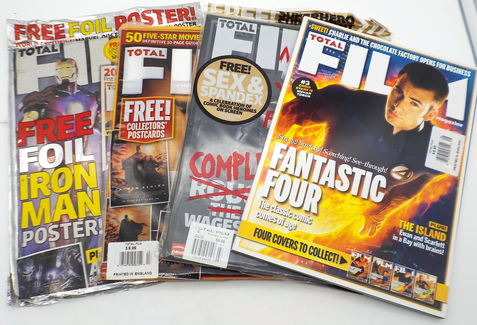 TOTAL FILM Magazine Lot of 4 with Posters and Inserts Iron man Batman AVP