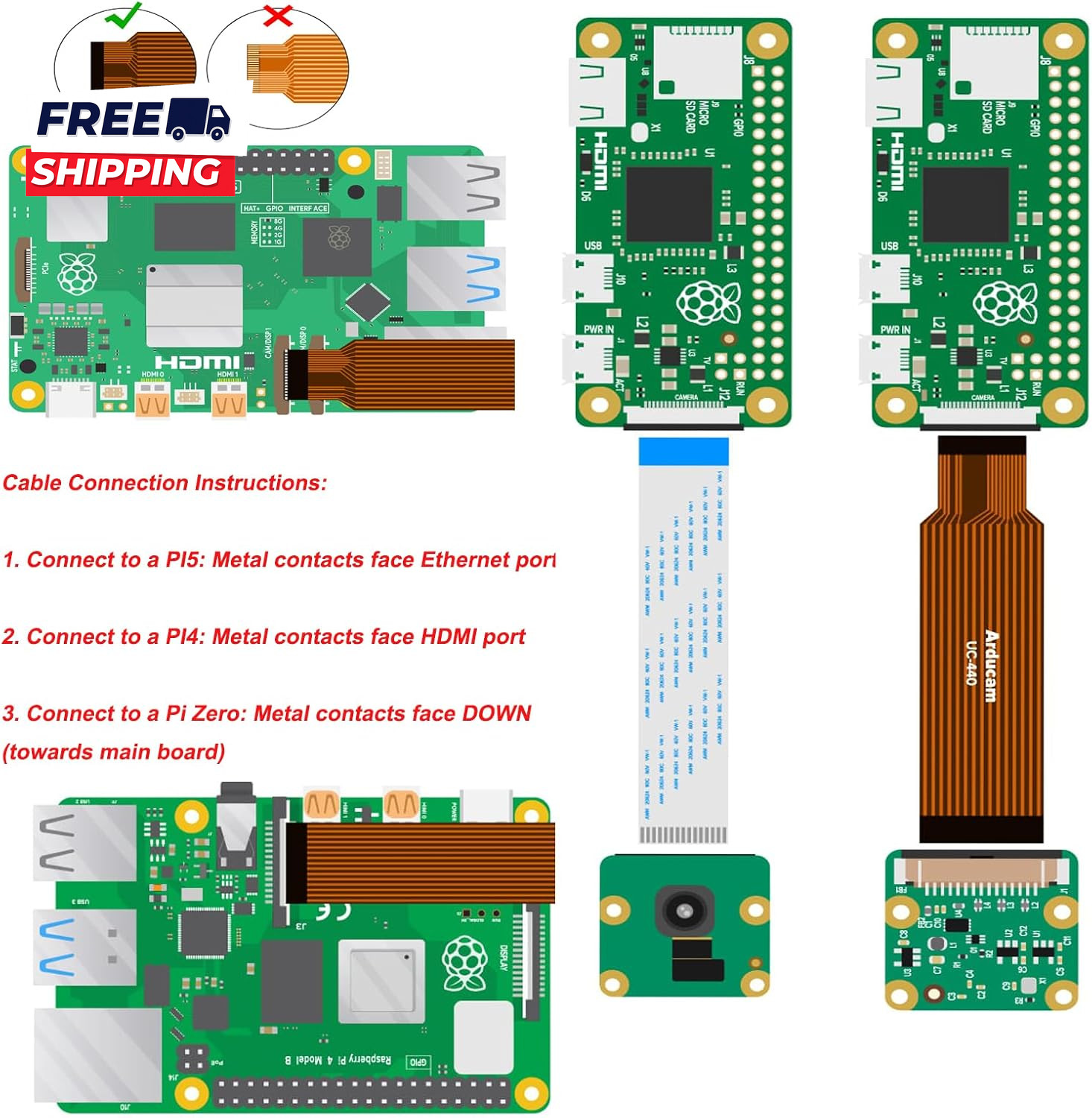 for Raspberry Pi Camera Module 3 12MP IMX708 75°(D) Autofocus