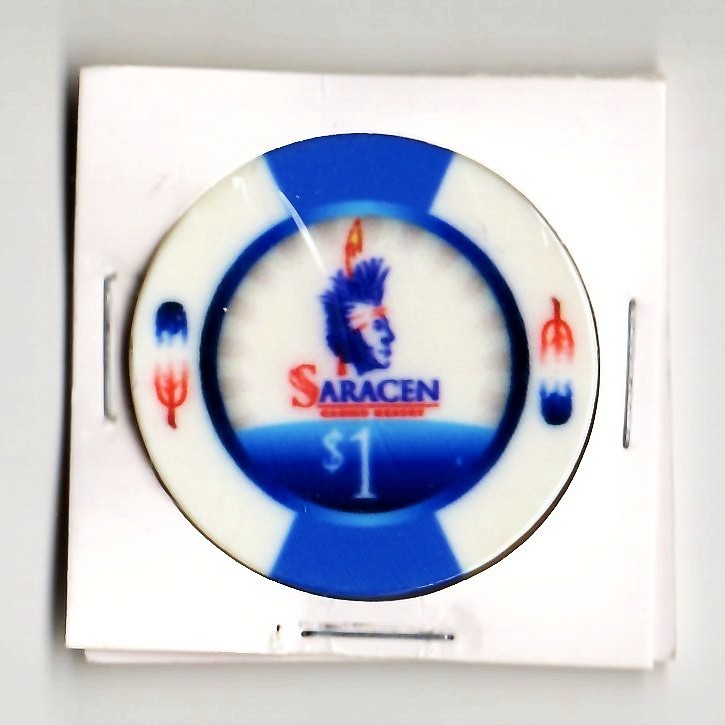 2020s SARACEN CASINO RESORT PINE BLUFF ARKANSAS $1 CASINO CHIP CG254104