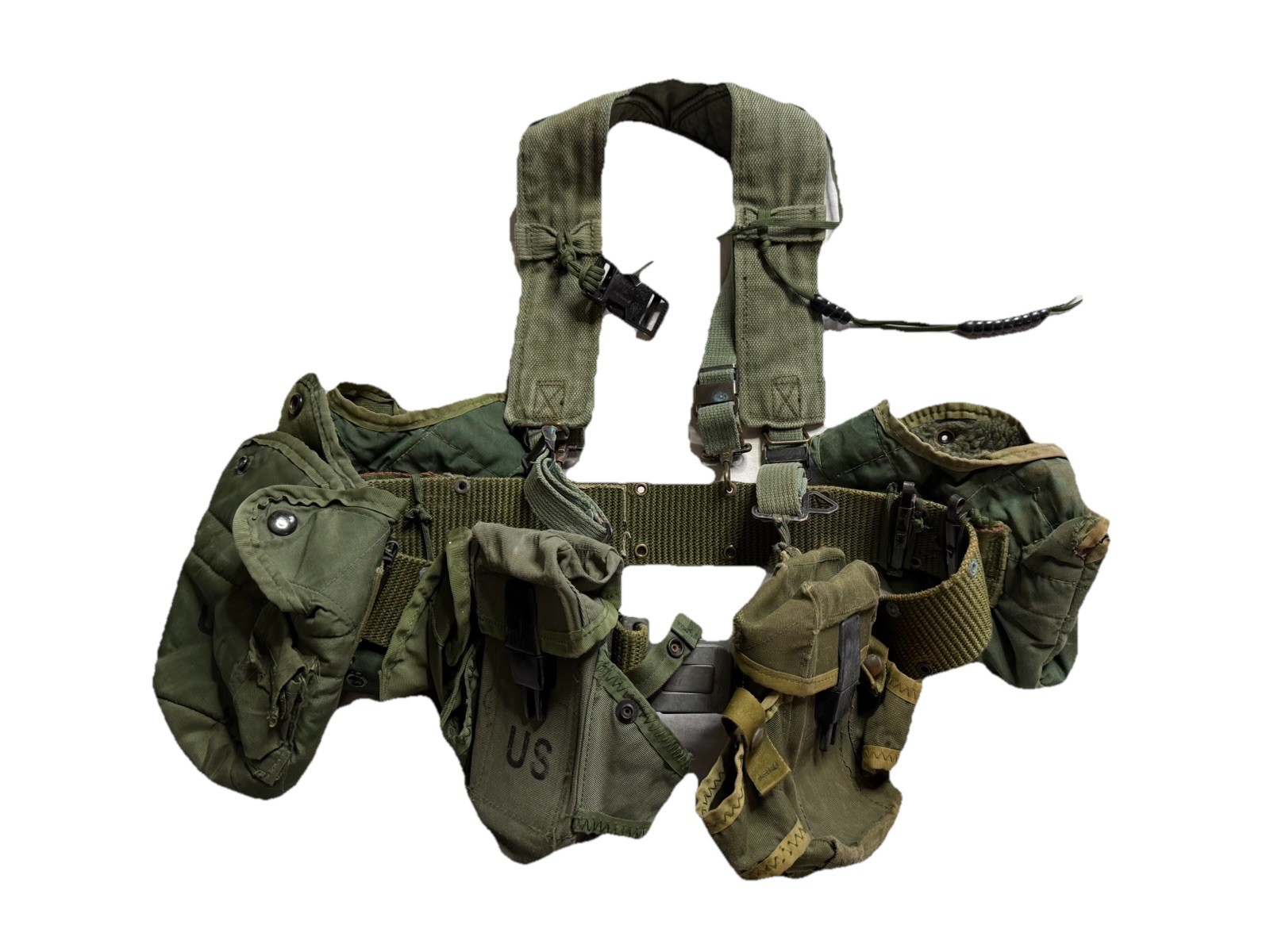 Military Suspenders For Individual Equipment Belt LC-2 Belt With Pouches