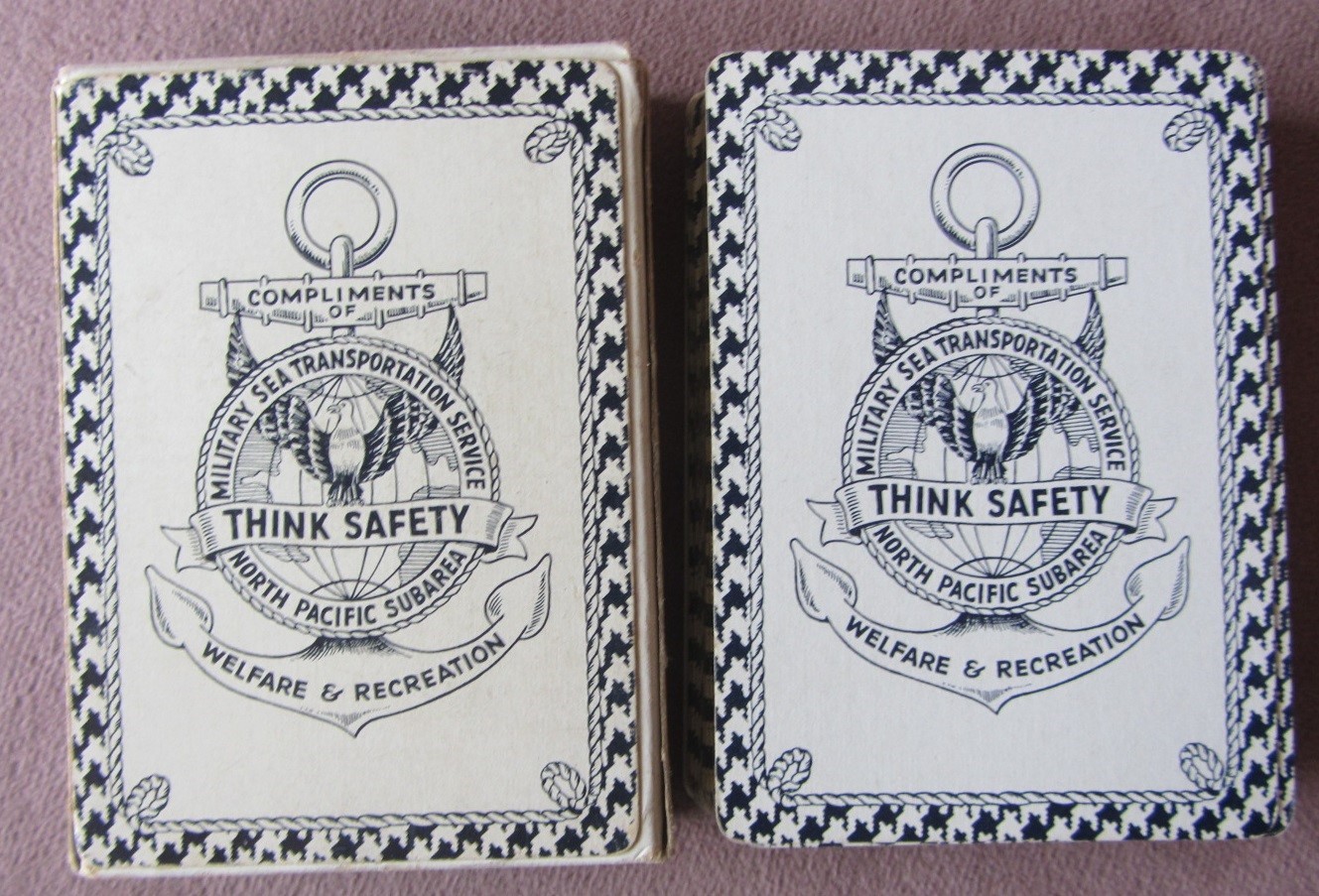 Vintage US Navy Military Sea Transportation Service North Pacific Playing Cards