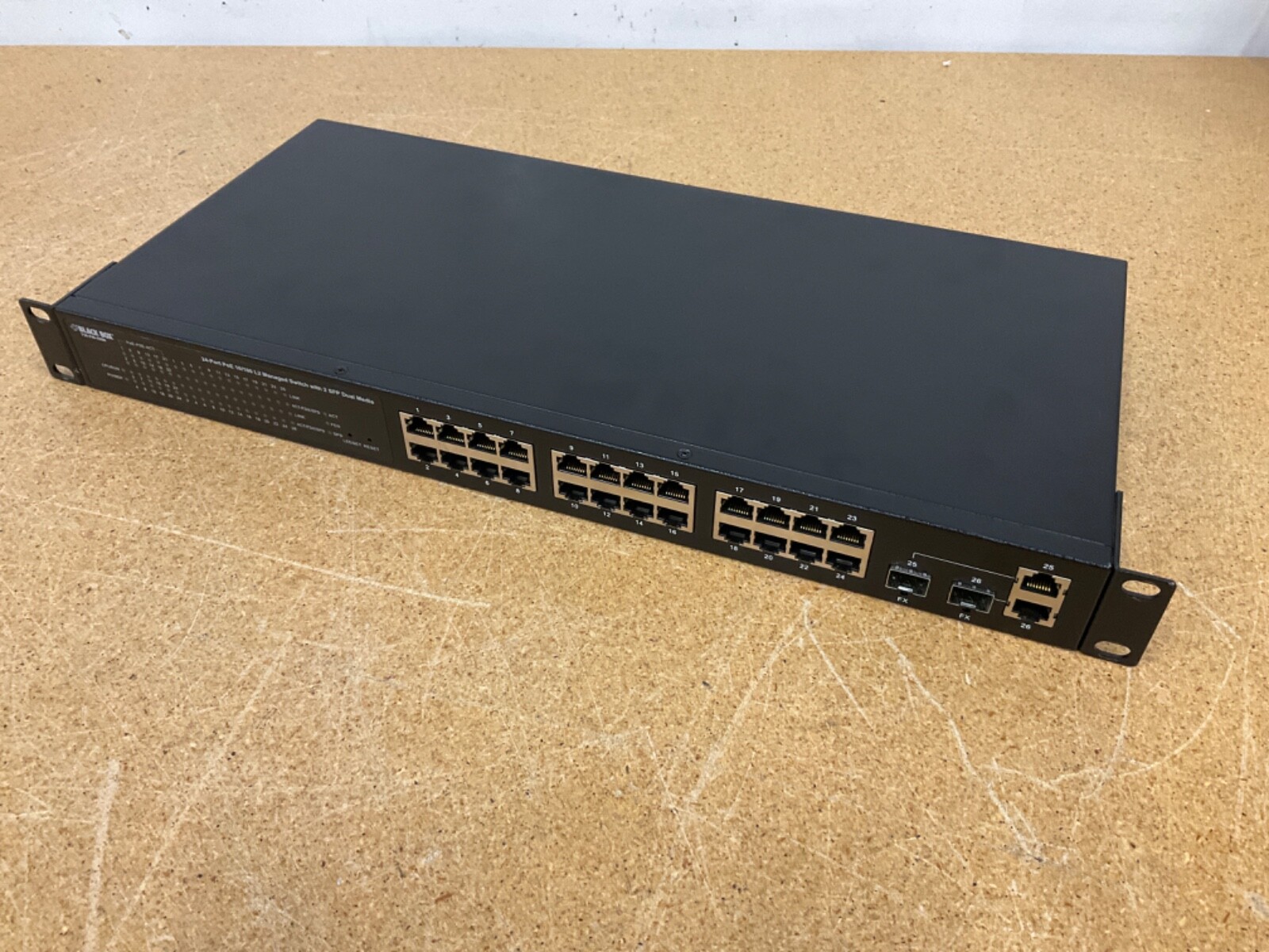 Black Box 24-Port 10/100 L2 PoE Switch LPB201A