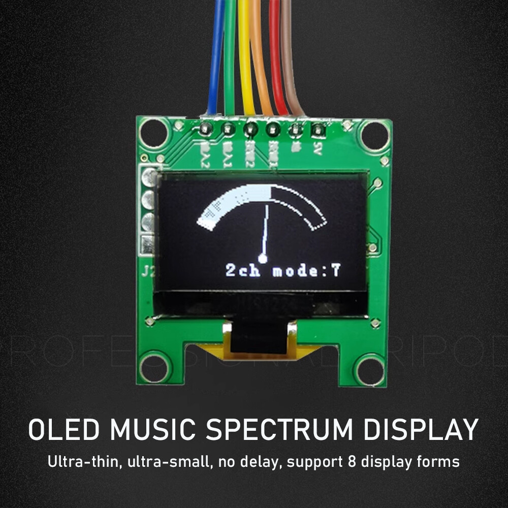 OLED Mini Music Spectrum Display Analyzer Audio Level Indicator VU Meter 8 Types