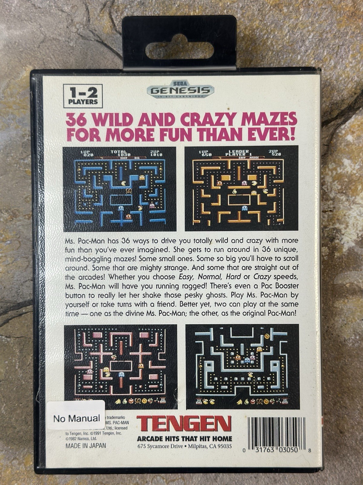 Ms. Pac-Man Case - Sega Genesis