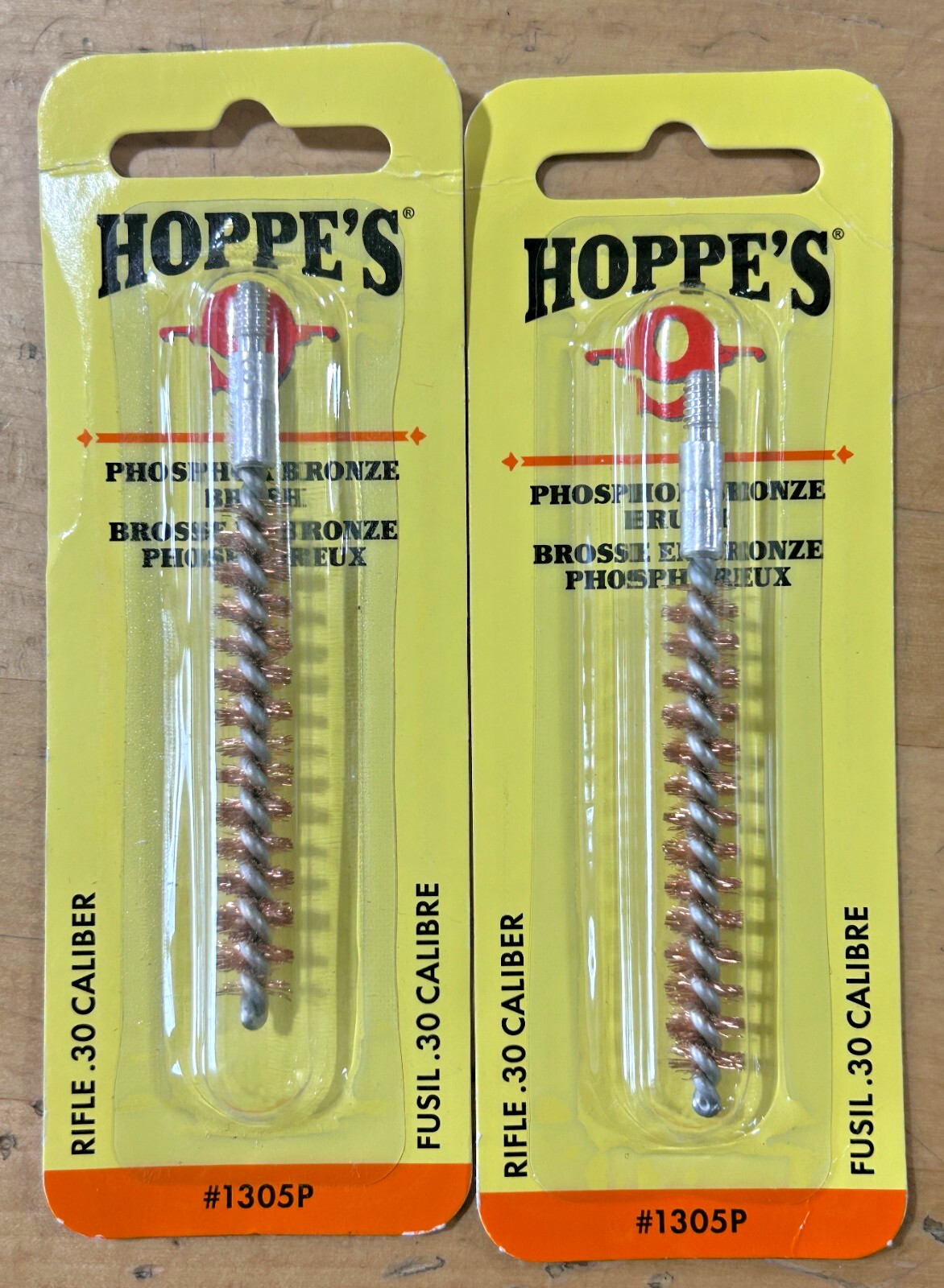 Hoppe's .30 Cal. Rifle Fusil l Phospher Bronze Brush #1305P - 2 Pack