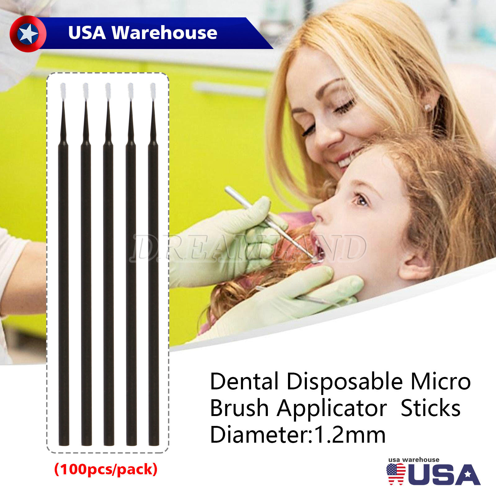 400pcs Dental Micro Applicator Brush Microbrush Tips Regular/Fine/Ultrafine