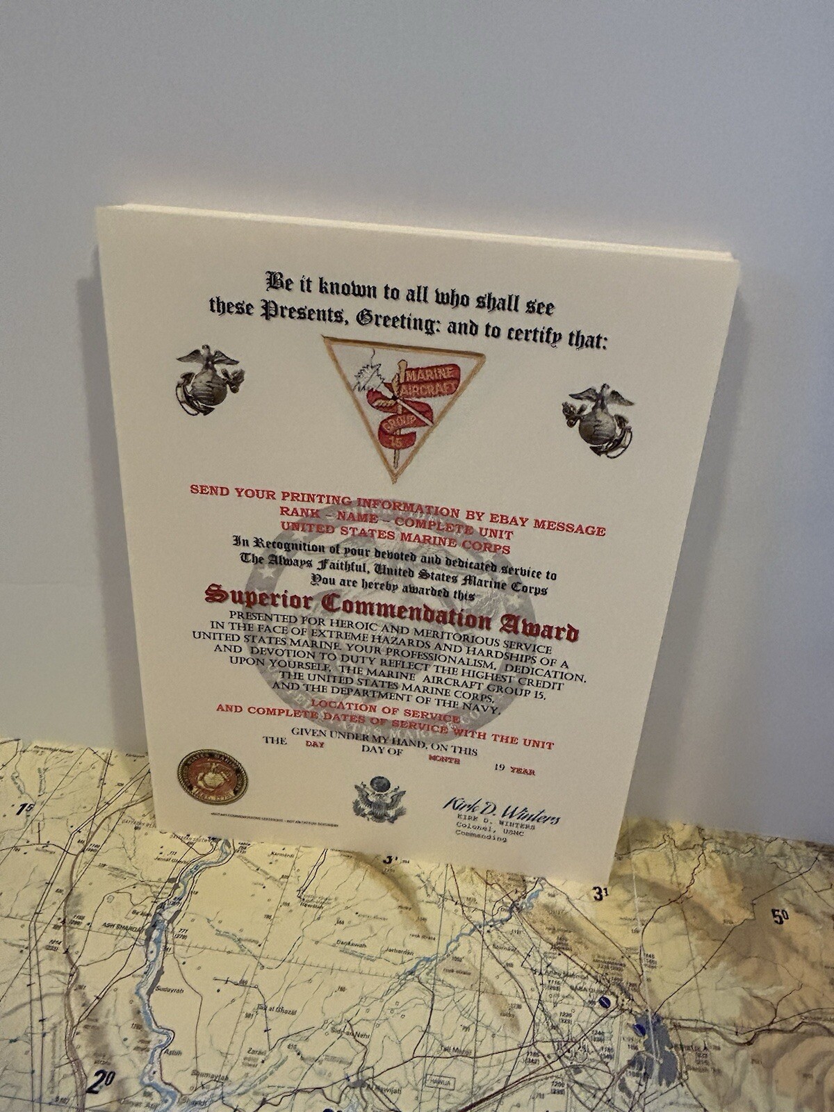 U.S.M.C. / MARINE AIRCRAFT GROUP 15 - SUPERIOR COMMENDATION AWARD