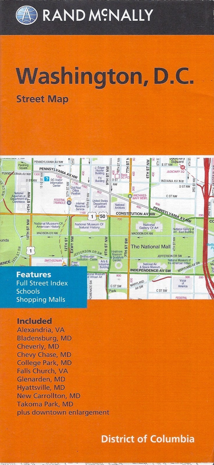 Washington DC, D.C. - Street Map, by Rand McNally - 2022 Edition