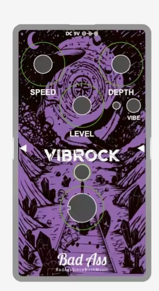 BadAss RE 02  Chorus-Tremolo Monoblock Effect Pedal W/Pwr Adapter