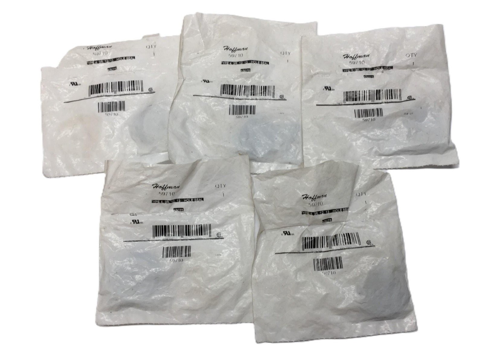 Hoffman Type 4,3R,12,13 Enclosure Hole Seal 59710 (AS075) [Lot of 5] NOS