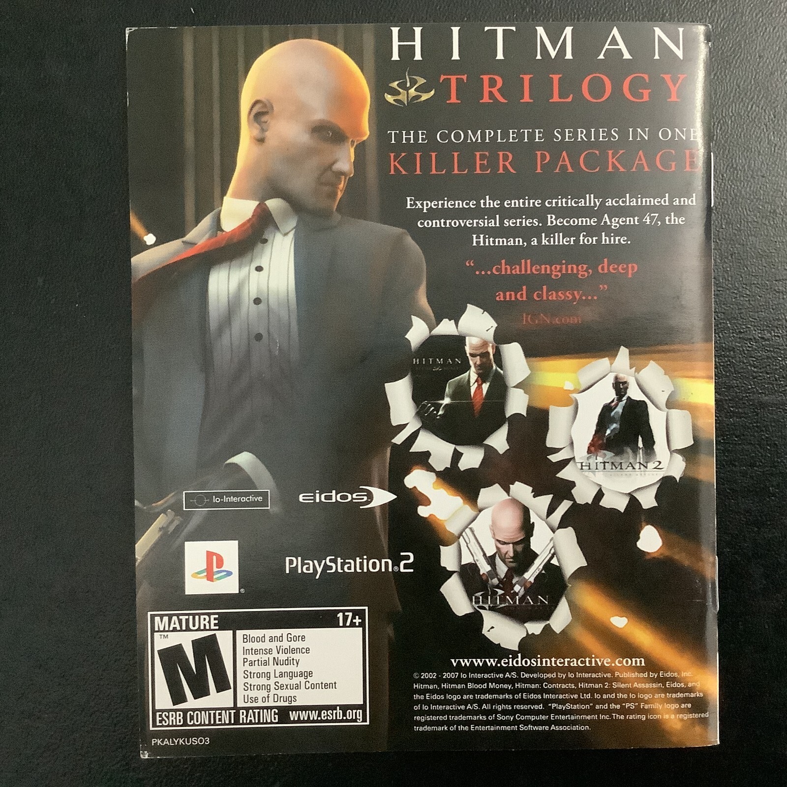 Kane & Lynch Dead Men PS3 PlayStation 3 Instruction Manual Only