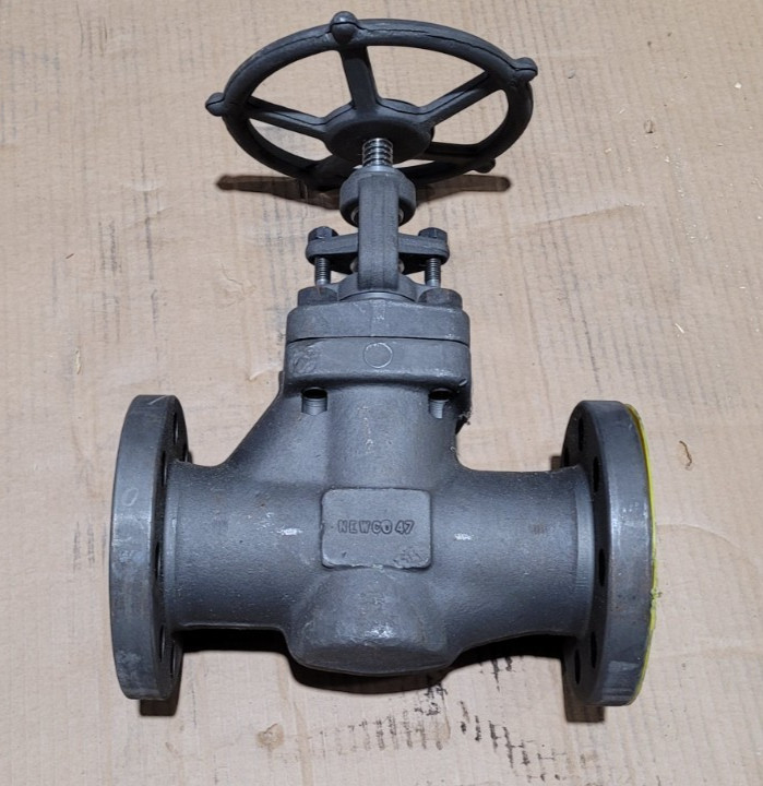 (QTY. 4) Newco 47 Carbon Steel Globe Valve 2" 410 Stem and Seat Class 300 NEW