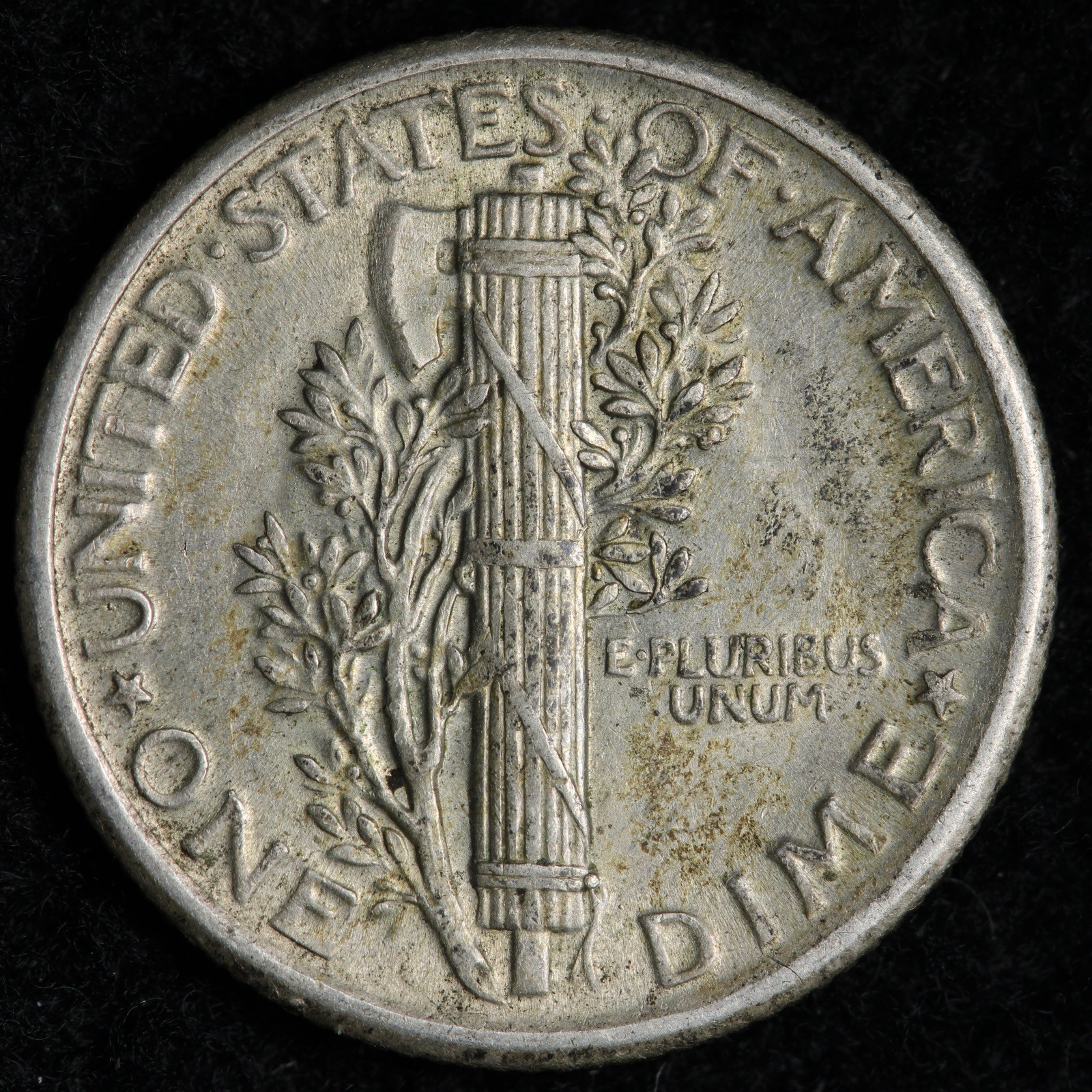 1917 Mercury Silver Dime AU E329 DACP
