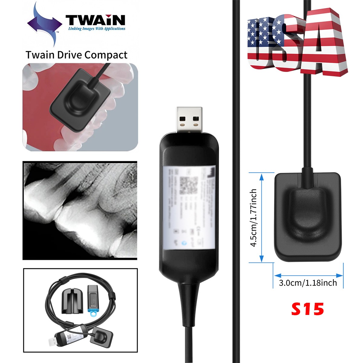 Dental Sensor Size 1.5 || Fast ship || Twain