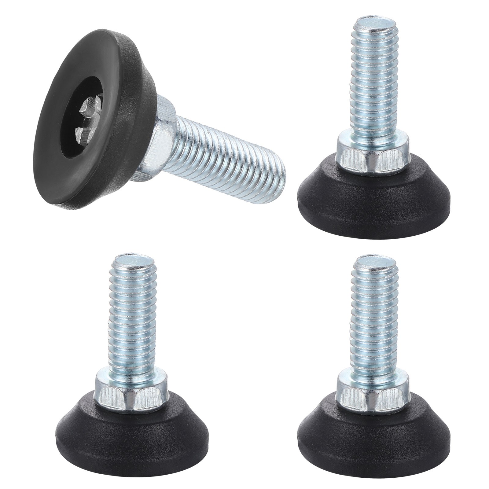 3/8"-16 Thread Furniture Feet Levelers, 4Pcs 19mm l Furniture Feet Black