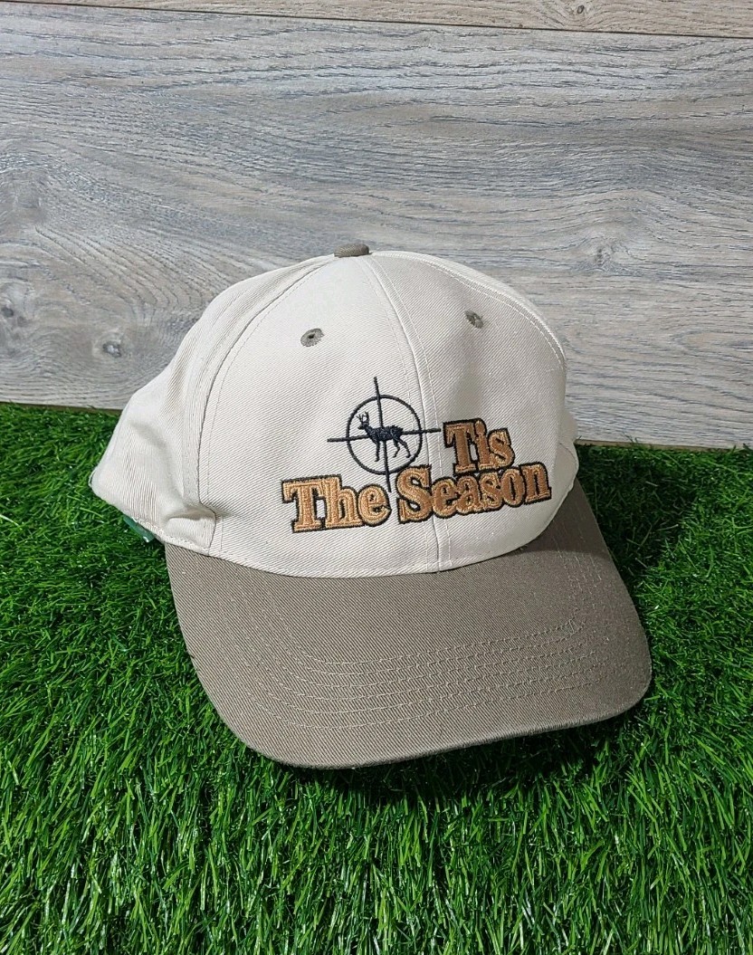 St1114 Outdoor Cap Company Light Gray Tis The Season Deer Hunting Snapback Hat