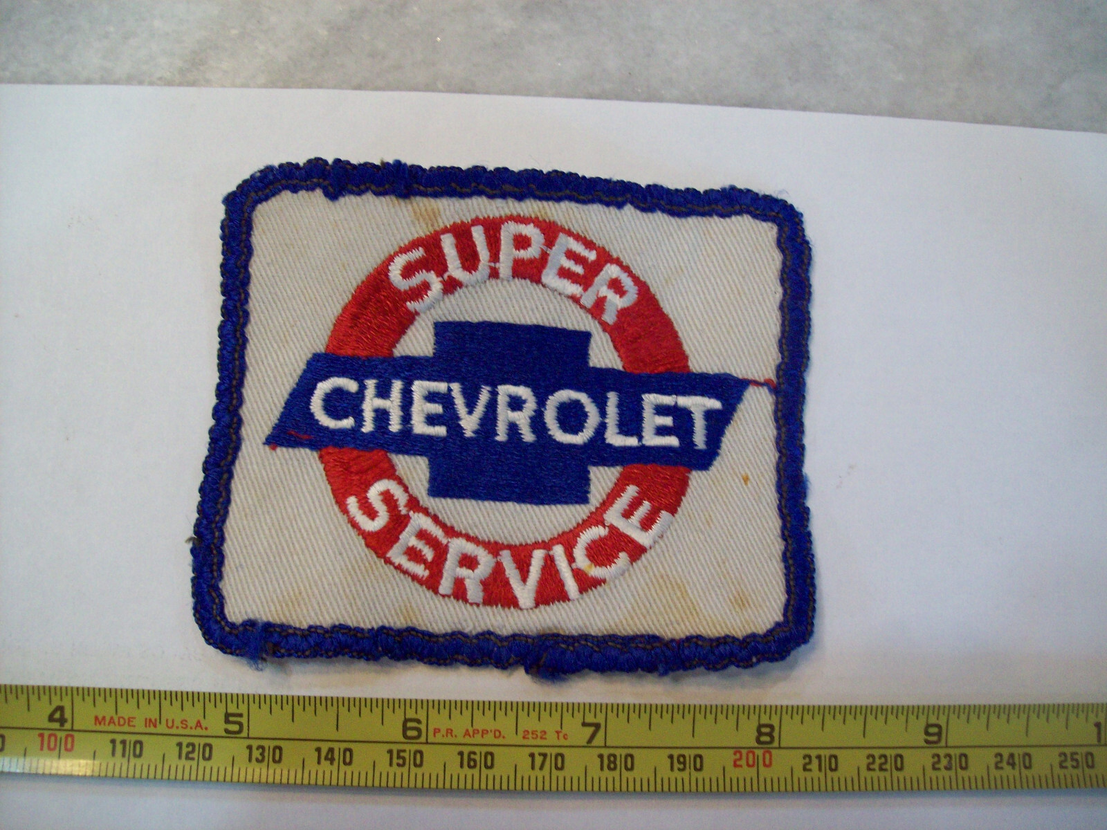 ORIGINAL  CHEVROLET SUPER SERVICE  SQUARE  PATCH....USED..