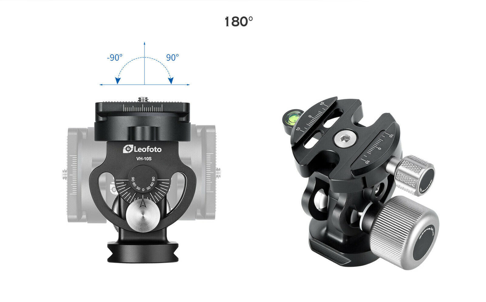 Leofoto MP-326C+VH-10S CF Monopod with VH-10S Two Way Tilt Head