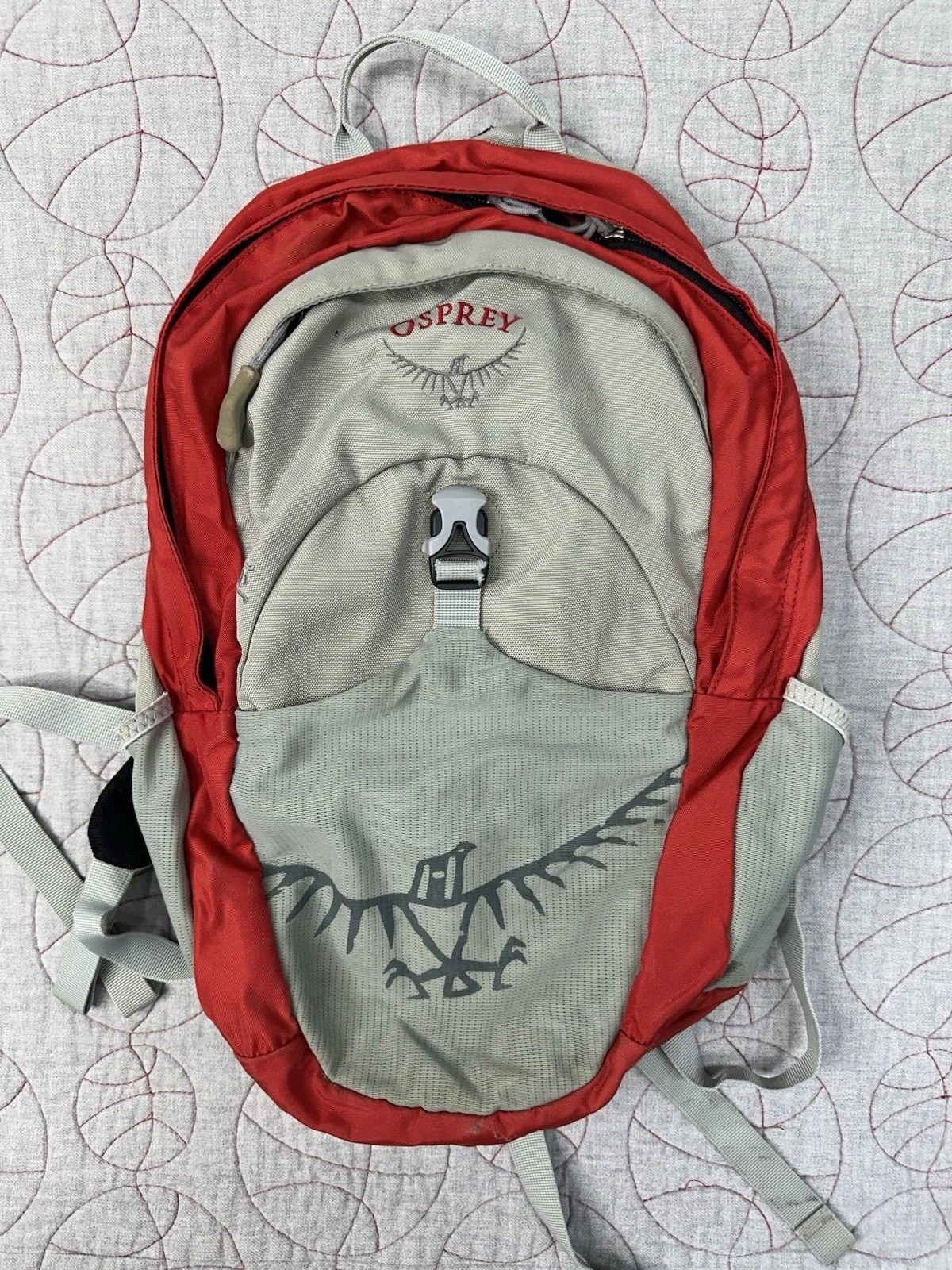 Osprey Jet Airscape Backpack Red Gray Youth Small Size Lightweight Hiking Clean