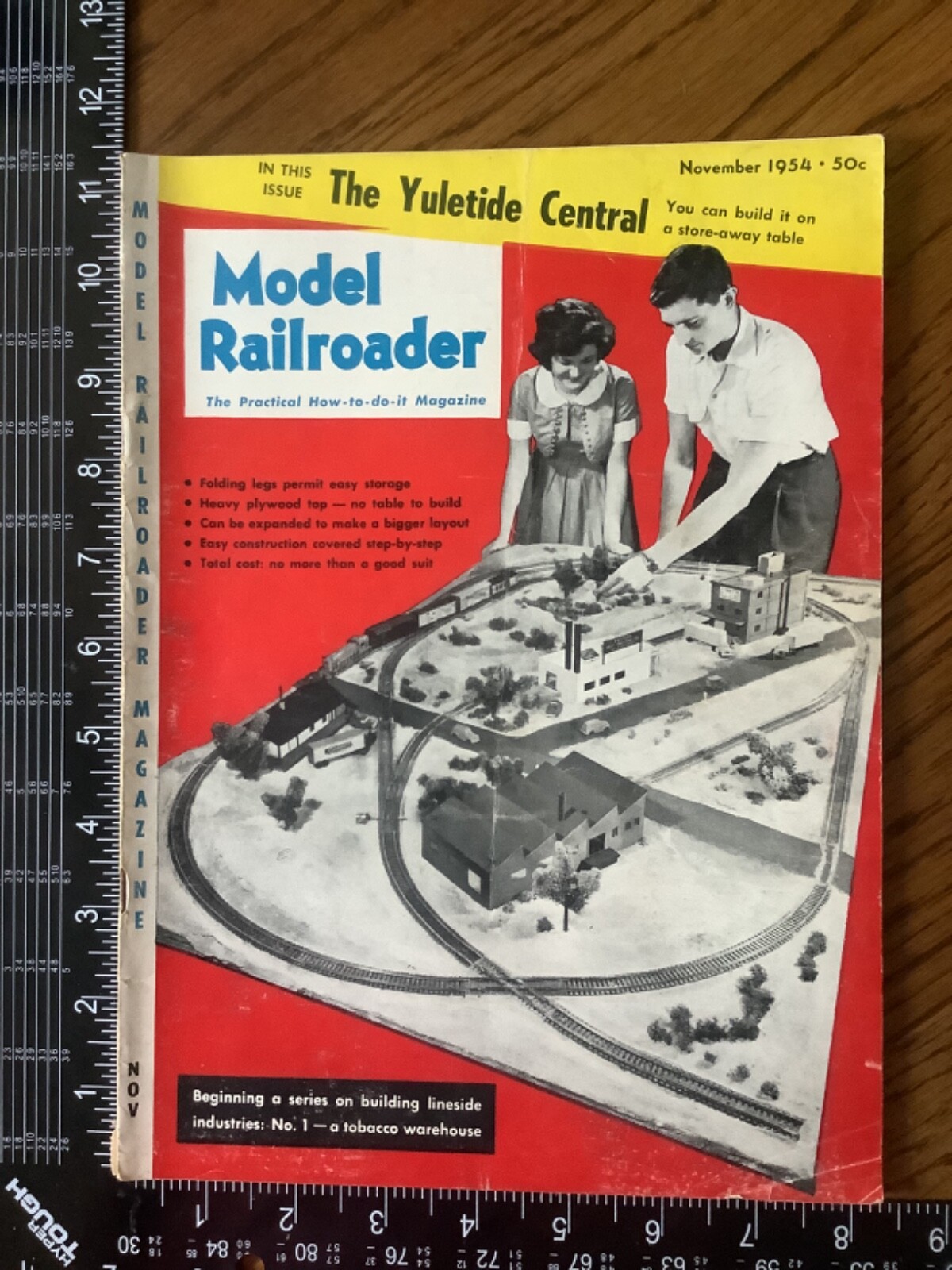 Vintage November, 1954 Model Railroader Magazine Model Trains Gd