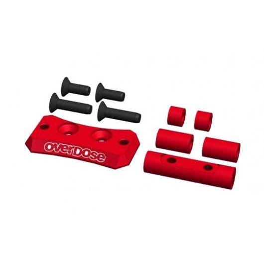 OVERDOSE OD2442b Aluminum Cooling Fan Mount Red for GALM & Vacula II Drift RC