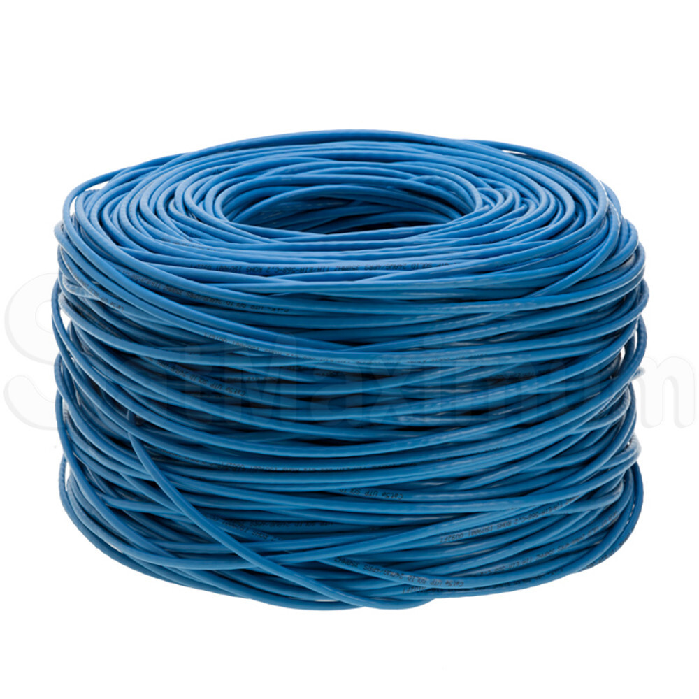 CAT6 1000FT Blue UTP Ethernet Cable 23AWG Network LAN Solid Bulk Wire Pull Box