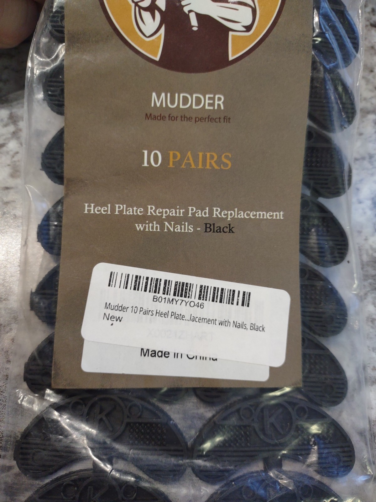 Mudder Heel Plate Repair Pad Replacement 10 Pairs Includes Nails